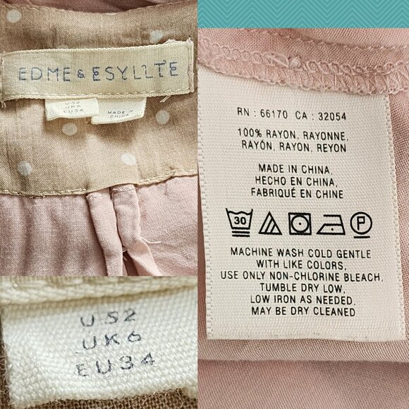 Edme & Esyllte Blush Pink Estrie Henley - Picture 5 of 5